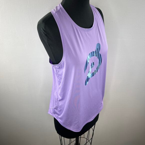 PELOTON Purple Tank Top Racerback Crew Neck Performance Pullover Size M Medium - Picture 4 of 8